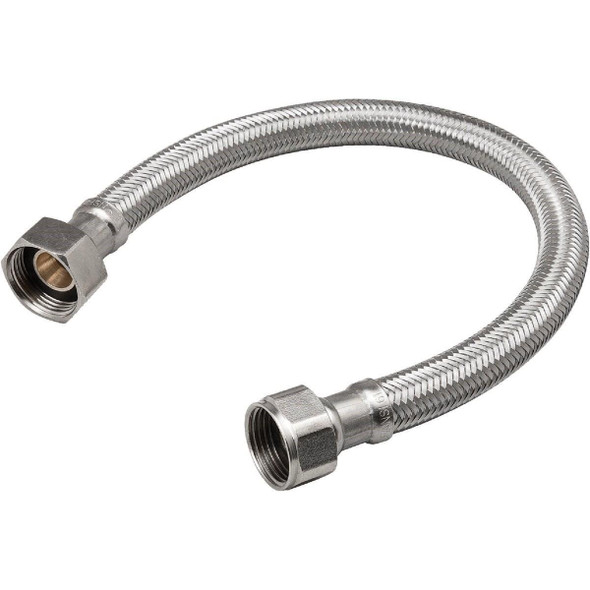 496-240 B&K 3/4 In. FIP X 1/2 In. ID CX 18 In. L Stainless Steel Water Heater Connector