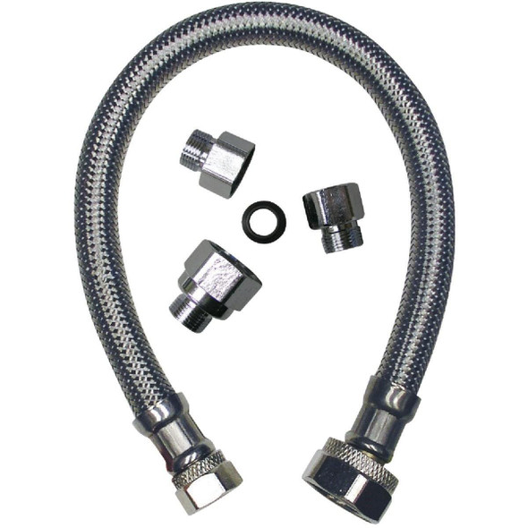496-902 B&K 20 In. Universal Kit Stainless Steel Faucet Connector