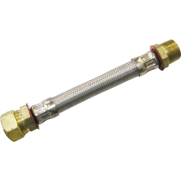 496-234 B&K 3/4 In. MIP X 3/4 In. ID CX 18 In. L Stainless Steel Water Heater Connector