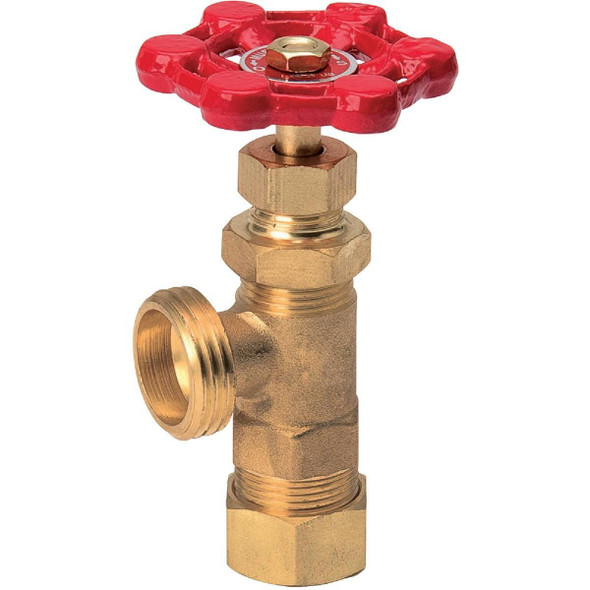 102-033 ProLine 1/2 In. Compression x 3/4 In. Hose Thread Brass Cast Iron Boiler Drain