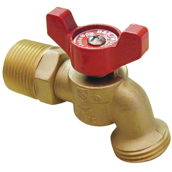 103-053HN B & K ProLine Quartermaster Series 1/2 In. MIP X 3/4 In. Male Hose Thread Brass Hose Bibb