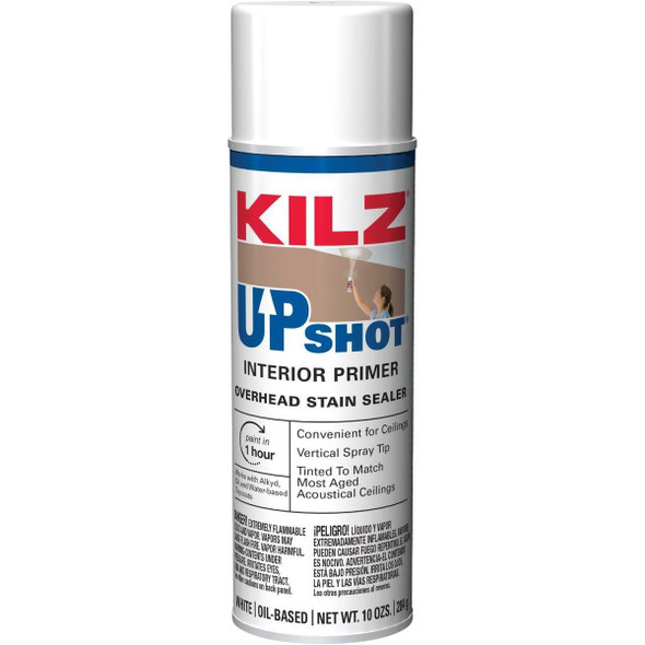 11748 Kilz Upshot 10 Oz. Overhead Stain Sealer Spray, White
