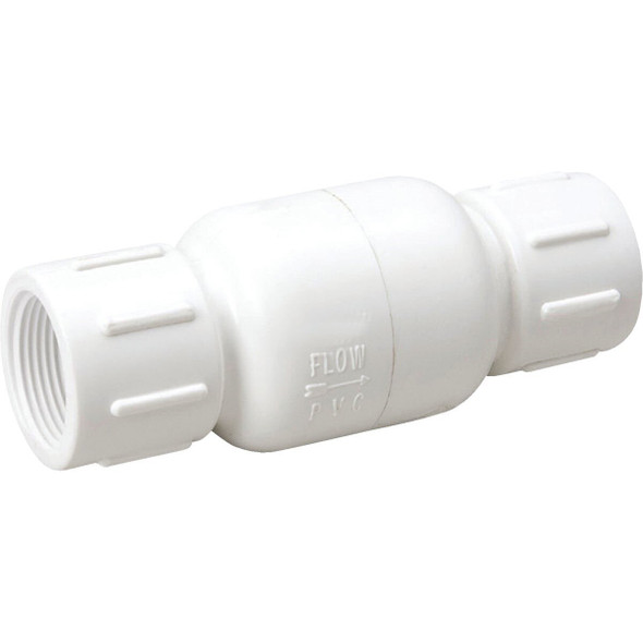 101-103 ProLine 1/2 In. PVC Schedule 40 Spring Loaded Check Valve