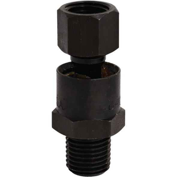 S-659 Milton Full Swivel 1/4 In. MPT x 1/4 In. FPT Steel Black Oxide Plug
