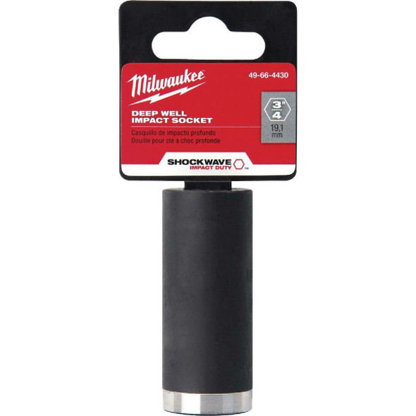 49-66-6125 Milwaukee SHOCKWAVE 3/8 In. Drive 3/4 In. 6-Point Deep Standard Impact Socket