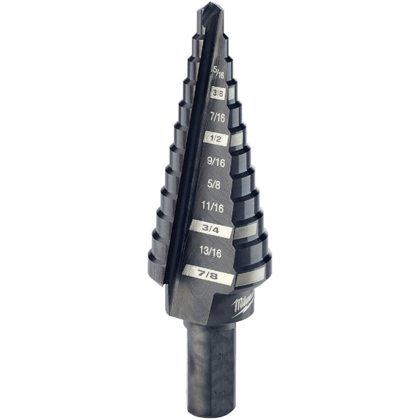 48-89-9204 Milwaukee 3/16 In. - 7/8 In. #4 Step Drill Bit, 12 Steps