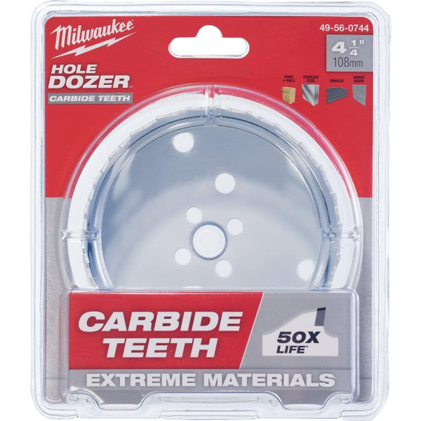 49-56-0744 Milwaukee HOLE DOZER 4-1/4 In. Hole Saw with Carbide Teeth