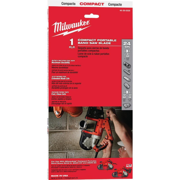 48-39-0538 Milwaukee 35-3/8 In. x 1/2 In. 24 TPI Compact Band Saw Blade