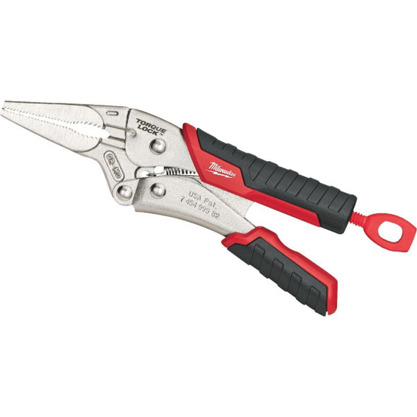 48-22-3406 Milwaukee Torque Lock 6 In. Long Nose Overmold Grip Locking Pliers