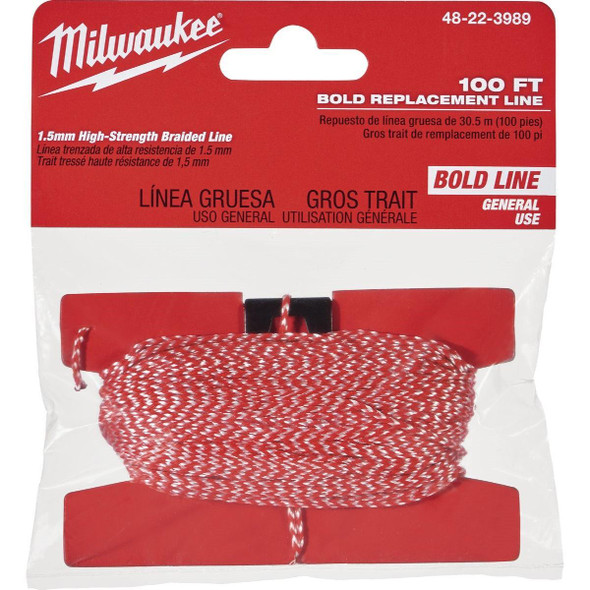 48-22-3989 Milwaukee 100 Ft. Braided Nylon Bold Chalk Line