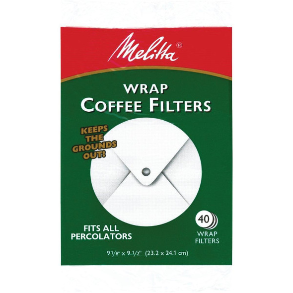 627402 Melitta White Wrap Coffee Filter (40-Pack)