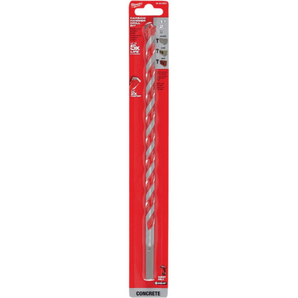 48-20-9031 Milwaukee SHOCKWAVE 1/2 In. x 12 In. Carbide Masonry Drill Bit