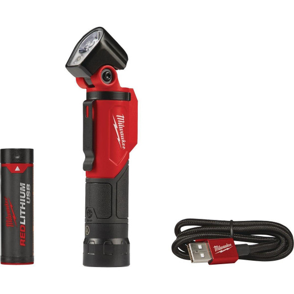 2113-21 Milwaukee REDLITHIUM LED Aluminum USB Rechargeable Pivoting Flashlight