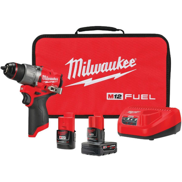 3403-22 Milwaukee M12 FUEL 12-Volt Lithium-Ion Brushless 1/2 In. Subcompact Cordless Drill Kit