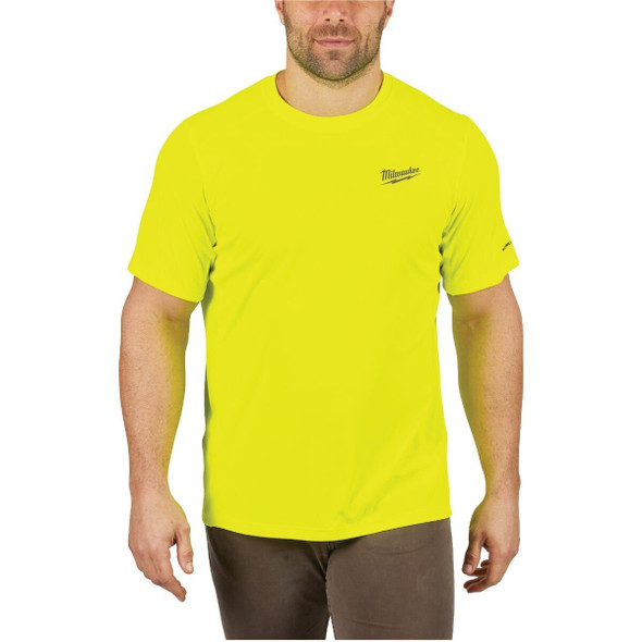 414HV-M Milwaukee Workskin Medium High Visibility Short Sleeve Men's Lightweight Performance Shirt
