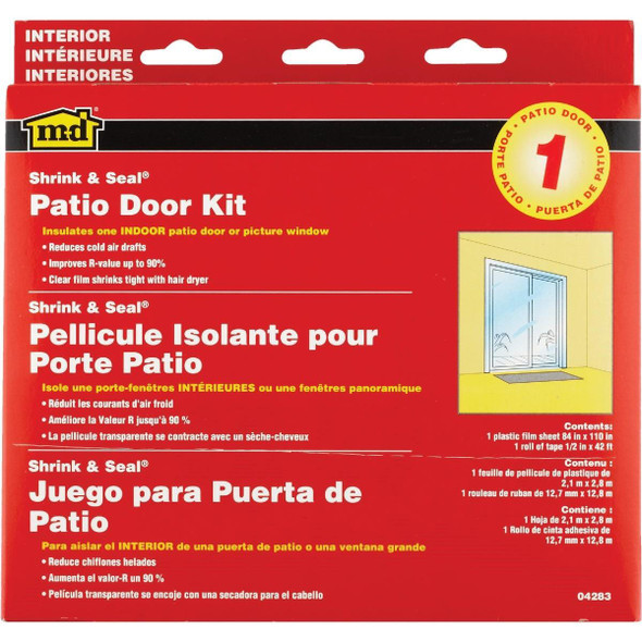 04283 M-D Indoor 84 In. x 110 In. Patio Door or Picture Window Insulation Kit