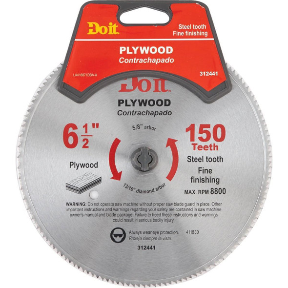 416871DB 6-1/2 In. 150-Tooth Plywood Circular Saw Blade