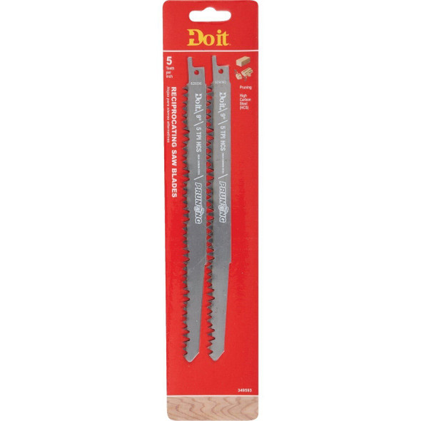822491DB Carbon Steel 9 In. 5 TPI Pruning Reciprocating Saw Blade (2-Pack)
