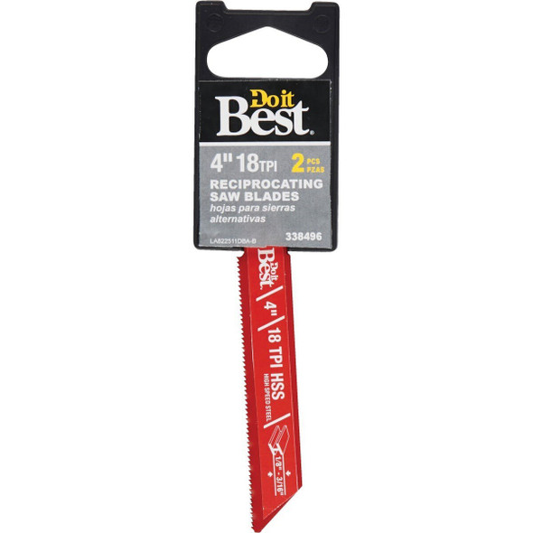 822511DB High Speed Steel 4 In. 18 TPI Metal Reciprocating Saw Blade (2-Pack)