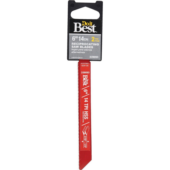 822531DB High Speed Steel 6 In. 14 TPI Metal Reciprocating Saw Blade (2-Pack)