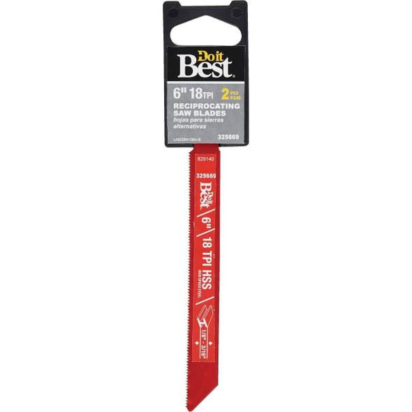 822541DB High Speed Steel 6 In. 18 TPI Metal Reciprocating Saw Blade (2-Pack)