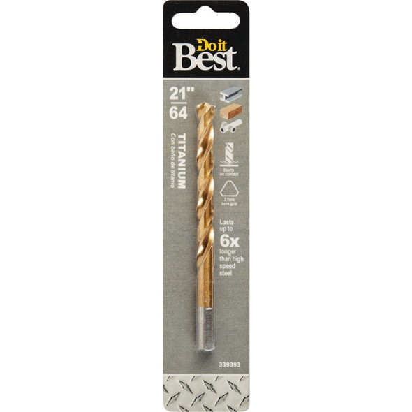 220041DB 21/64 In. Titanium Drill Bit