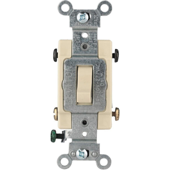 S01-CS415-2IS Leviton Commercial 15A Ivory Grounded Quiet 4-Way Switch