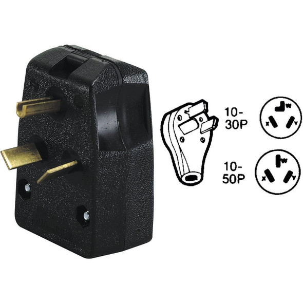 R55-00287-00E Leviton 30A/50A 250V 3-Wire 3-Pole Range/Dryer Cord Plug