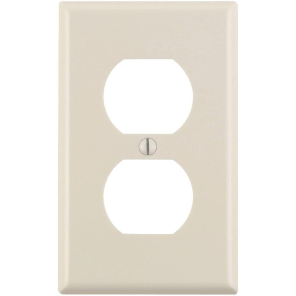 M56-78003-TMP Leviton 1-Gang Smooth Plastic Outlet Wall Plate, Light Almond (10-Pack)