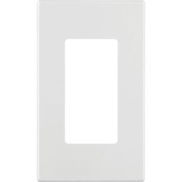 C42-80301-00W Leviton Decora Plus 1-Gang Poly Carbonate Screwless Decorator Wall Plate, White
