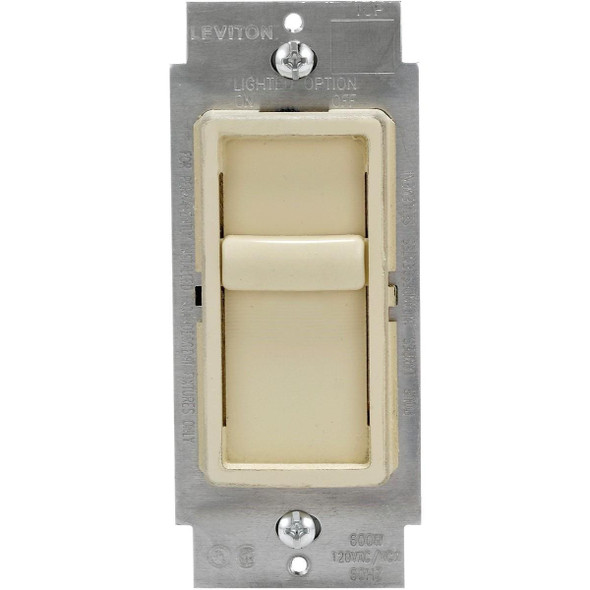 C21-06672-1LI Leviton Decora Incandescent/Halogen/LED/CFL Ivory Slide Dimmer Switch