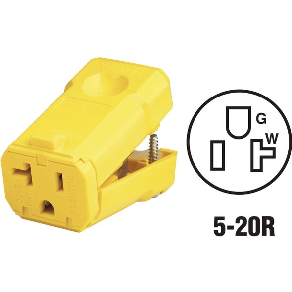 081-5359-0VY Leviton 20A 125V 3-Wire 2-Pole Python Cord Connector