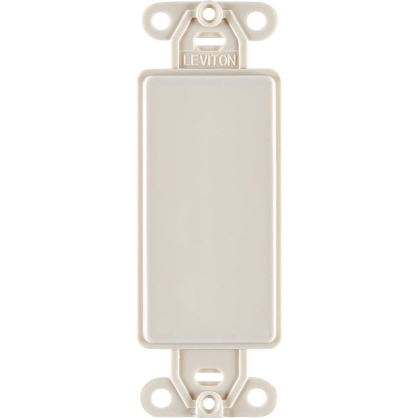 028-80414-00T Leviton Decora QuickPort Light Almond Blank Wall Plate Insert