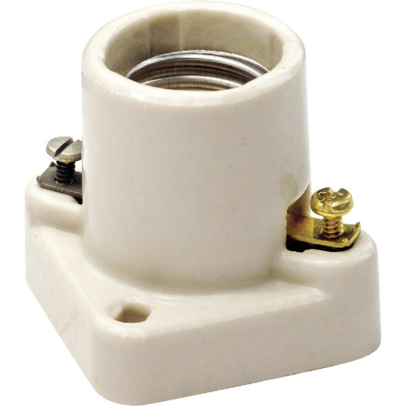 002-19062 Leviton White Porcelain Incandescent Cleat-Type Lampholder