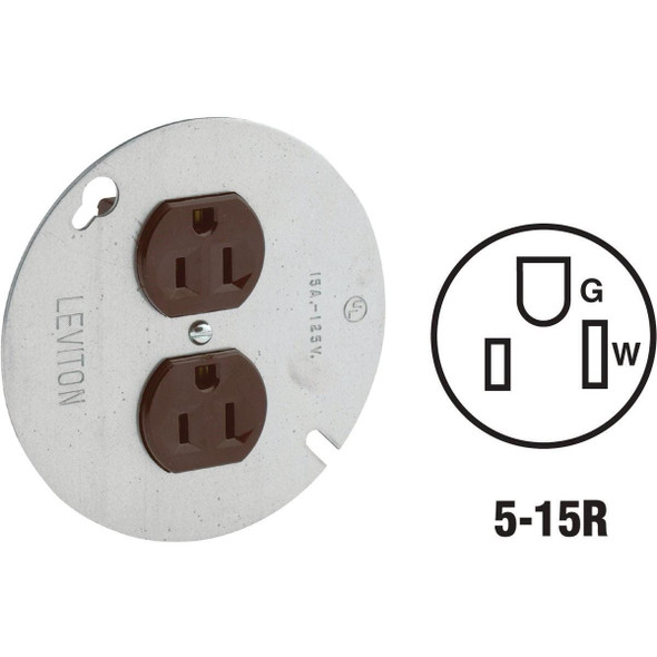 000-05042-000 Leviton 4 In. Brown Round Box Cover