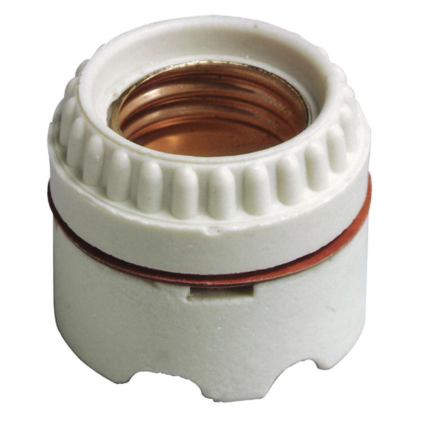 0129350 Leviton Keyless Medium Base White Porcelain Lamp Socket