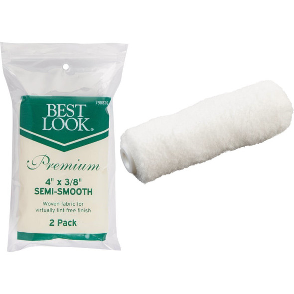 DIB MR 101-2-400 Best Look Premium 4 In. x 3/8 In. Mini Woven Fabric Roller Cover (2-Pack)