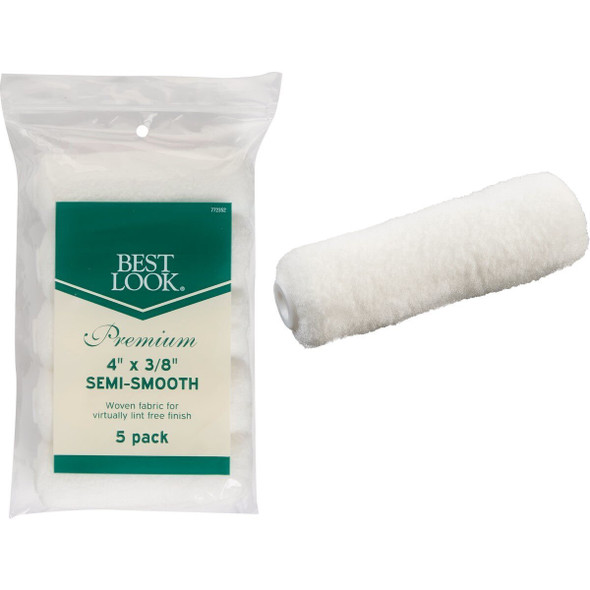 DIB MR 101-5-400 Best Look Premium 4 In. x 3/8 In. Mini Woven Fabric Roller Cover (5-Pack)