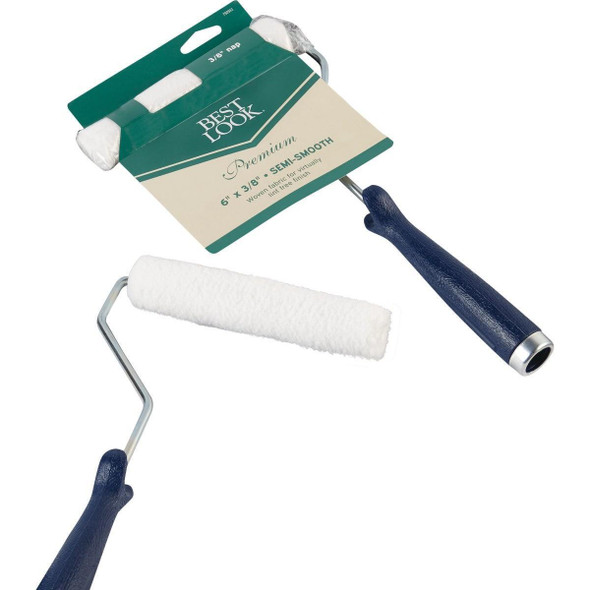 DIB MT 101-11-600 Best Look Premium 6 In. x 3/8 In. Woven Fabric Paint Roller Cover & Frame
