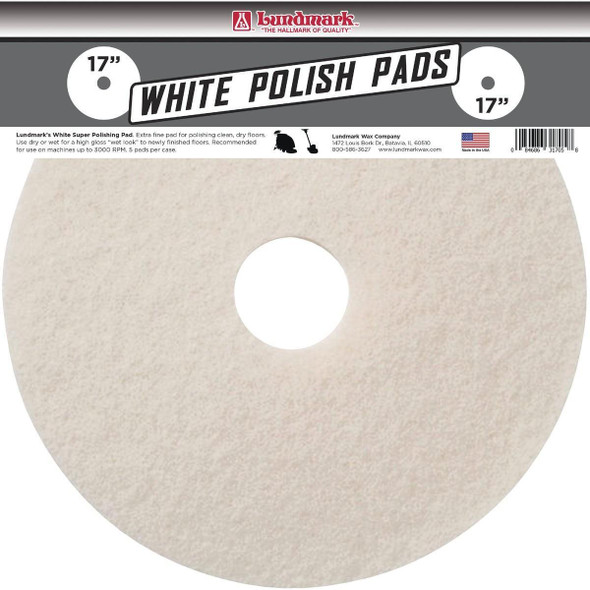 TKL17W Lundmark 17 In. White 175 to 300 RPM Buffing Pad (5-Pack)