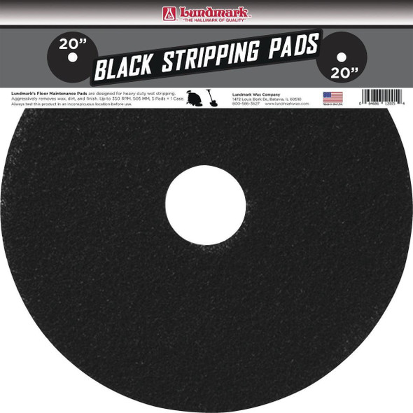 TKL20B Lundmark 20 In. Thick Line Black Stripping Pad (5-Pack)