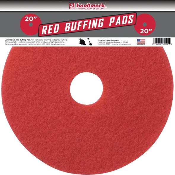 TKL20R Lundmark 20 In. Red Scrub Pad (5-Pack)