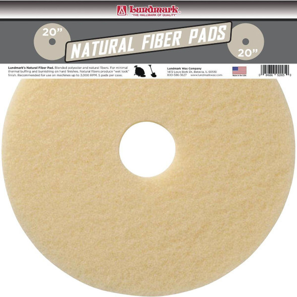 TKL20N Lundmark 20 In. Natural Hair & Synthetic Fiber Buffing Pad (5-Pack)