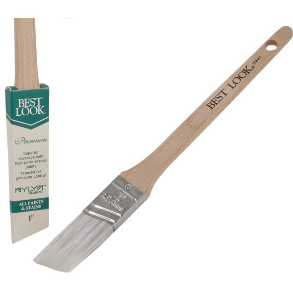 DIB 421-100 Best Look Premium 1 In. Thin Angle Nylyn Paint Brush