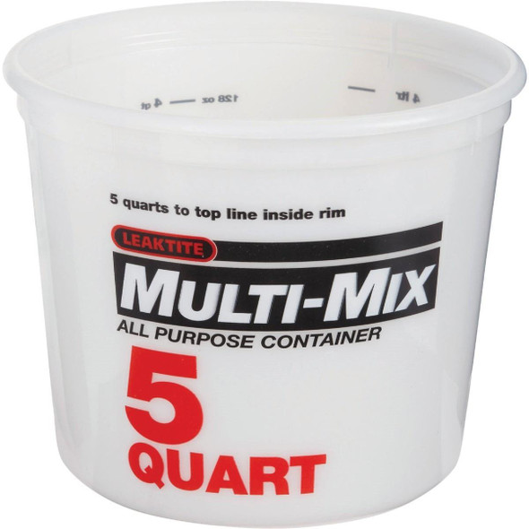 005Q10MM050 Leaktite 5 Qt. White Multi-Mix All Purpose Mixing And Storage Container