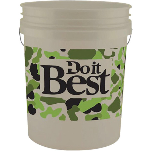 05GDCAM1120 5 Gal. White Pail with Camo Logo