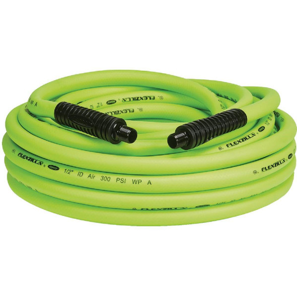 HFZ1250YW3 Flexzilla 1/2 In. x 50 Ft. Polymer-Blend Air Hose with 3/8 In. MNPT Fittings