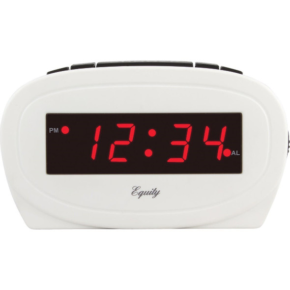 30227 La Crosse Technology Equity White Electric Alarm Clock