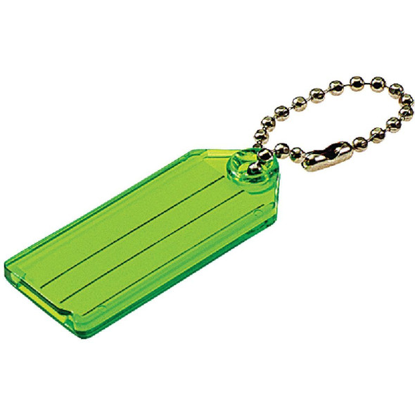 10100 Lucky Line Transparent 2-1/4 In. I.D. Key Tag with Chain (100-Pack)