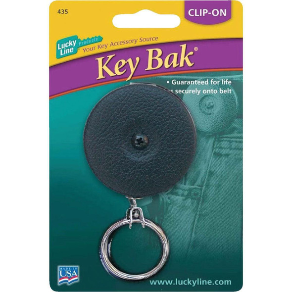 43601 Lucky Line Clip-On 24 In. Black Retractable Key Chain
